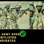 Nigerian Army 89RRI Shortlisted Candidates